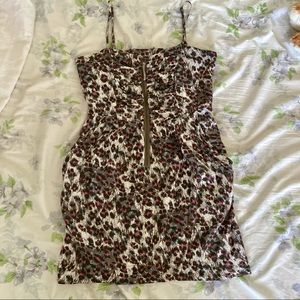 Leopard print mini dress